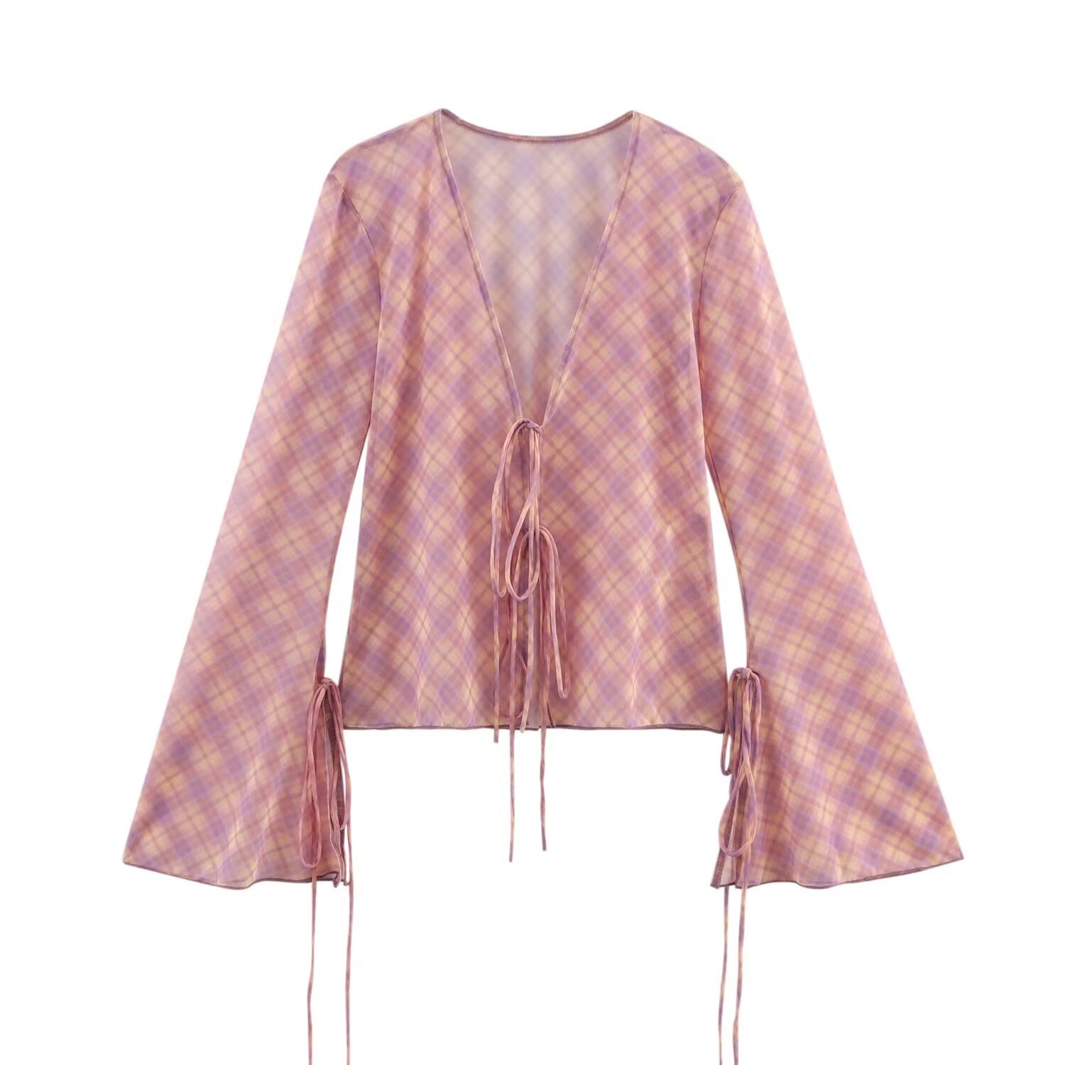 Fashion mesh printed shirt+mid skirt set for women